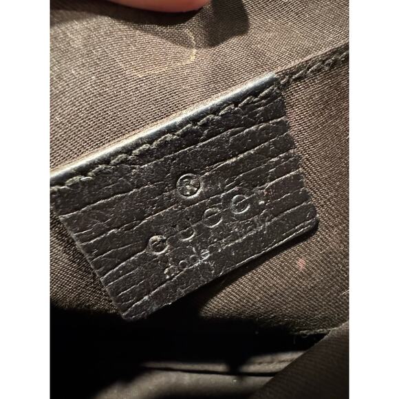 Gucci GG Monogram Canvas Wristlet Clutch with Leather Trim & Green Red Web Strap - Picture 6 of 8